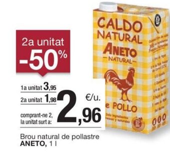 BonpreuEsclat Brou natural de pollastre ANETO, 1L oferta