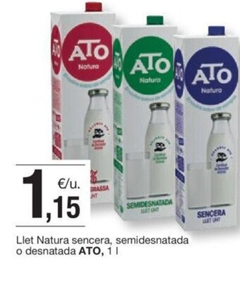BonpreuEsclat Llet Natura sencera, semidesnatada o desnatada ATO, 1L oferta