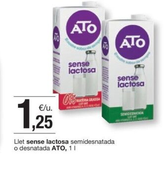 BonpreuEsclat Llet sense lactosa semidesnatada o desnatada ATO, 1L oferta