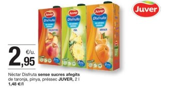 BonpreuEsclat Nèctar Disfruta sense sucres afegits de taronja, pinya, préssec JUVER, 2L oferta