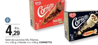 BonpreuEsclat Gelat de cucurutxo XXL Filipinos, 4 u. x 62 g, o Nocilla, 4 u. x 60 g, CORNETTO oferta