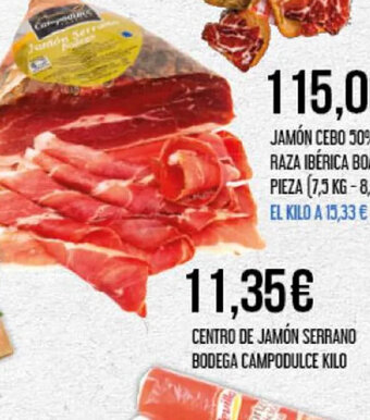 Claudio CENTRO DE JAMÓN SERRANO BODEGA CAMPODULCE KILO oferta
