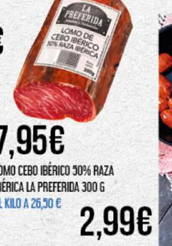 Claudio LOMO CEBO IBÉRICO 50% RAZA IBÉRICA LA PREFERIDA 300 G oferta