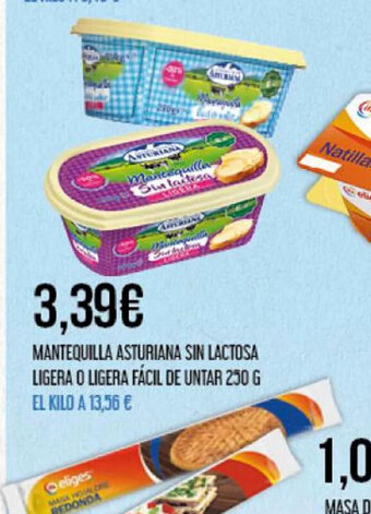 Claudio MANTEQUILLA ASTURIANA SIN LACTOSA LIGERA O LIGERA FÁCIL DE UNTAR 250 G oferta