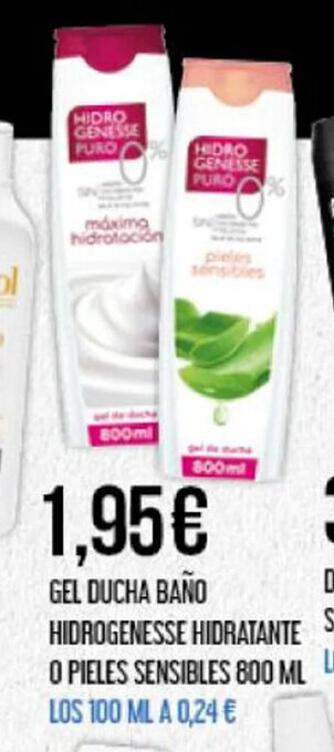 Claudio GEL DUCHA BAÑO HIDROGENESSE HIDRATANTE O PIELES SENSIBLES 800 ML LOS 100 MLA oferta