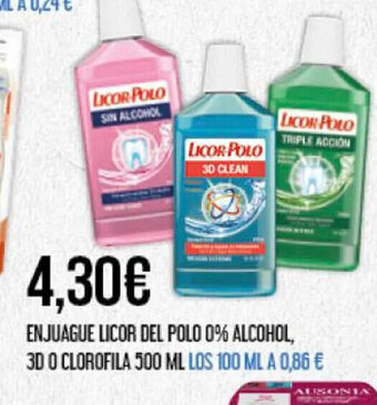 Claudio ENJUAGUE LICOR DEL POLO 0% ALCOHOL oferta