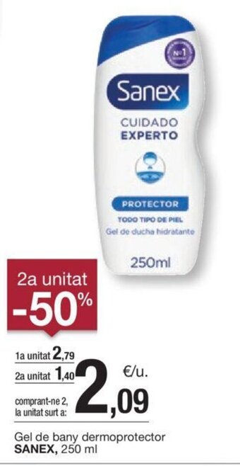 BonpreuEsclat Gel de bany dermoprotector SANEX oferta