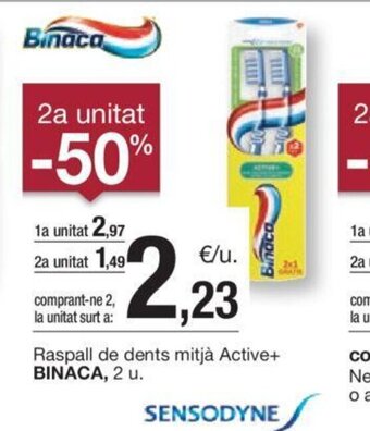 BonpreuEsclat Raspall de dents mitjà Active BINACA oferta
