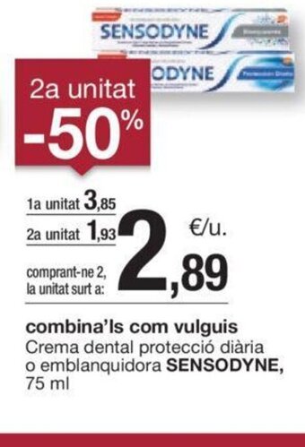BonpreuEsclat Combina'ls com vulguis Crema dental protecció comprant-ne 2, la unitat surt a: ària oferta