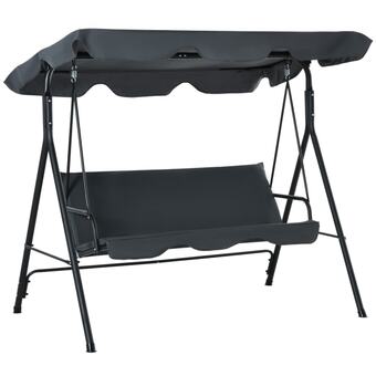 Brico Depôt Columpio balancín outsunny poliéster y acero gris 172x110x153cm oferta