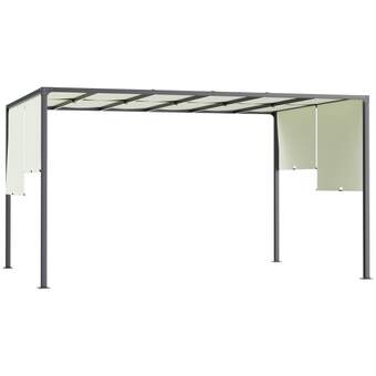 Brico Depôt Pérgola de jardín acero, poliéster crema 297x397x220cm oferta