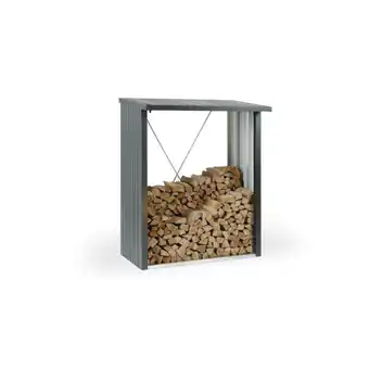 Brico Depôt Caseta leñero metalica biohort jardin woodstock 230 color plata oferta