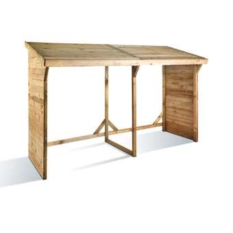 Brico Depôt Abri bûches - 3.08 m² - 2.80 x 1.10 x 1.85 m- 5 stères oferta