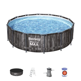 Brico Depôt Piscina desmontable bestway steel pro max gris 427x427x107cm oferta