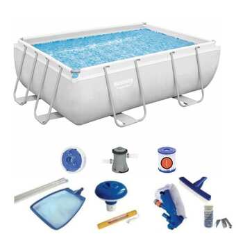 Brico Depôt Pack piscina rectangular bestway frame 287x201x100 cm con accesorios oferta