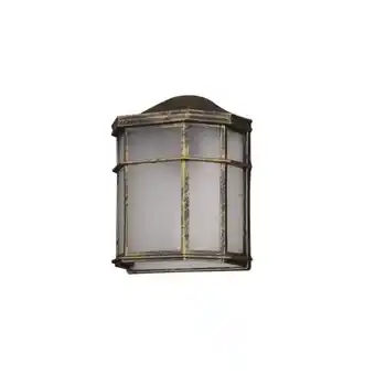 Brico Depôt Aplique exterior aluminio modelo bellatrix dorado ip44 fabrilamp oferta