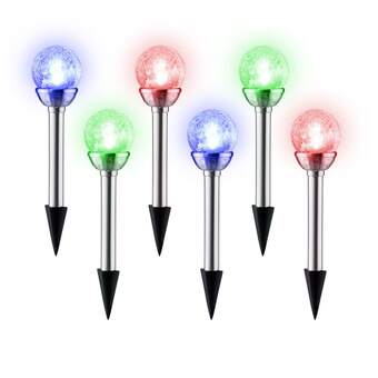 Brico Depôt Aigostar luces solares jardín 6 pack, rgb. ip44 , l80*w80*h358mm oferta