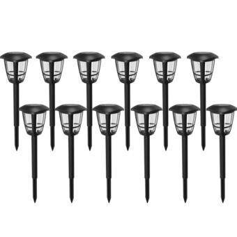 Brico Depôt Aigostar luces solares jardín 12 pack, ip44, 6500k, l95*w95*h338mm oferta