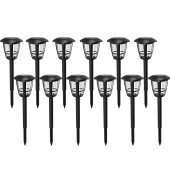 Brico Depôt Aigostar luces solares jardín 12 pack, ip44, 6500k, l95*w95*h338mm oferta