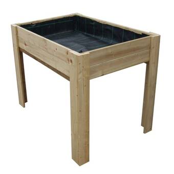 Brico Depôt Mesa cultivo tratada madera de pino para exterior 120x80x80 cm oferta