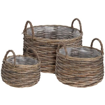 Brico Depôt Maceteros cestas caña redondas 3 piezas lote 3 oferta