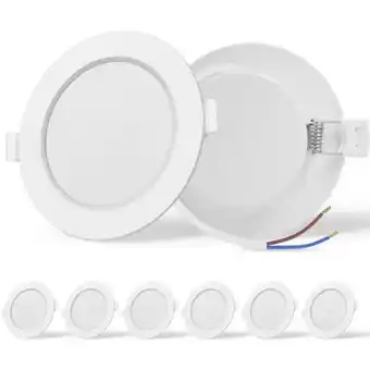 Brico Depôt Aigostar downlight led empotrable, 6w , 3000k, ф95-100mm, paquete de 6 oferta
