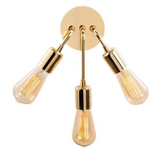 Brico Depôt Aplique de pared, estructura de metal color oro oferta