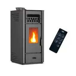 Brico Depôt Estufa de pellets de aire anita 10 kw sannover negro oferta