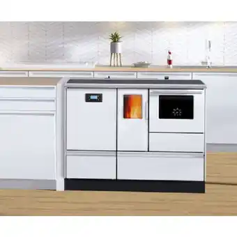 Brico Depôt Cocina de pellets con horno (4,8 kw) + caldera (15,2 kw) 20 kw blanco oferta