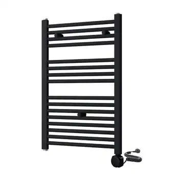 Brico Depôt Radiador secatoallas eléctrico negro 80x50 oferta