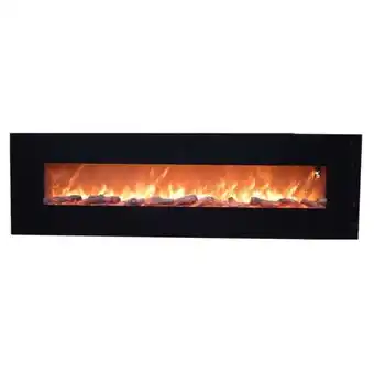 Brico Depôt Chimenea eléctrica mural sined caminetto pordoi negra oferta