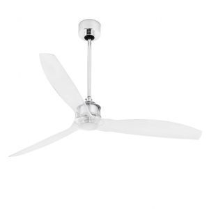 Brico Depôt Ventilador transparente just fan 128 cromo 3 palas transparentes faro oferta