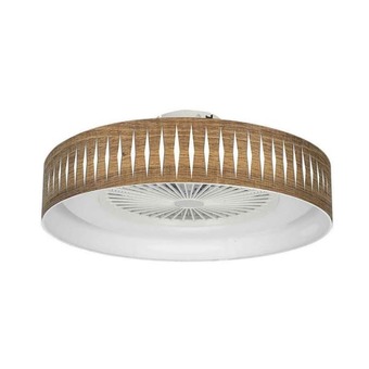 Brico Depôt Plafon ventilador piron led madera oscura fabrilamp oferta