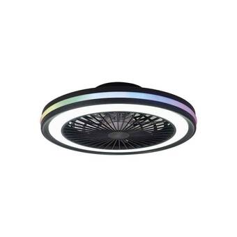 Brico Depôt Plafón led gamer ventilador acabado negro de mantra oferta