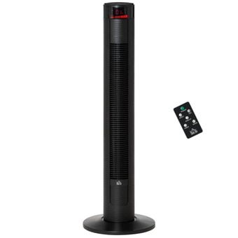 Brico Depôt Ventilador de torre homcom abs negro 31.5x31.5x96cm oferta