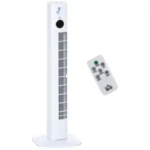 Brico Depôt Ventilador de torre homcom abs blanco 31.5x31.5x96cm oferta