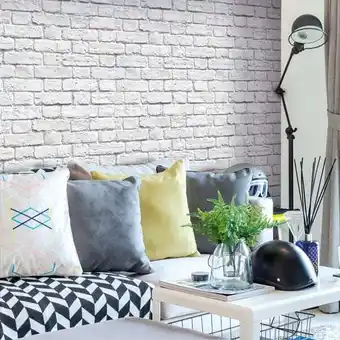 Brico Depôt Papel pintado tnt textura ladrillo blanco oferta