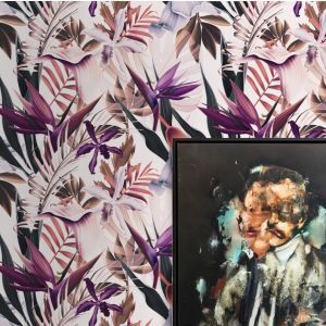 Brico Depôt Papel pintado exótico tropical hawaiano rosa oferta