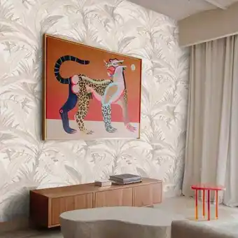 Brico Depôt Papel pintado selva tropical beige oferta