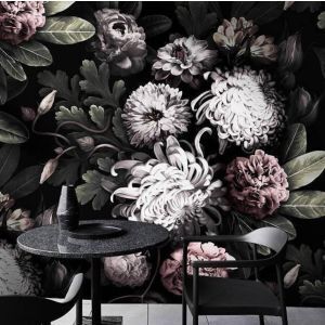Brico Depôt Papel pintado floral oscuro oferta