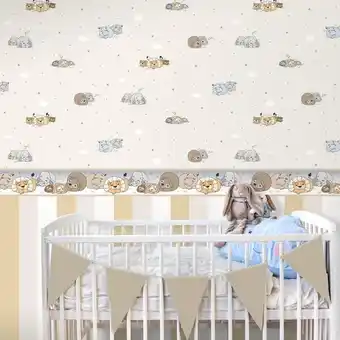 Brico Depôt Papel pintado animales durmientes beige oferta