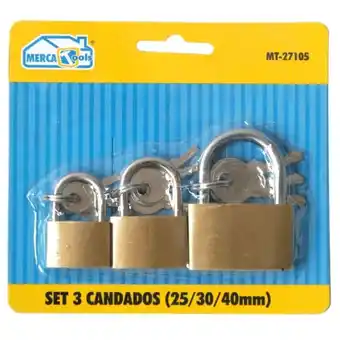 Brico Depôt Set 3 candados (25-30-40 mm) oferta