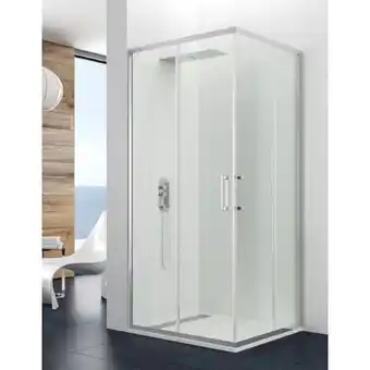 Brico Depôt Mampara de ducha angular titan 2+2 110x75 cm, transparente oferta