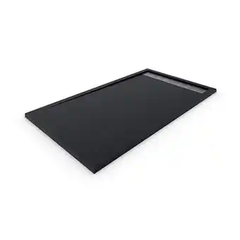 Brico Depôt Plato de ducha resina con marco. negro ral: 9005 80x180cm oferta