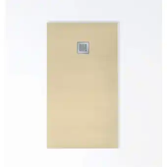 Brico Depôt Plato de ducha de resina textura pizarra100x70cm - color:gris piedra oferta