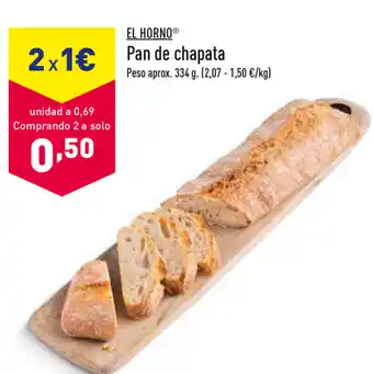 ALDI El Horno Pan de chapata 334g oferta