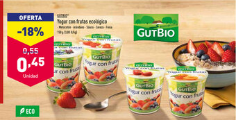 ALDI Gutbio Yogur con frutas ecológico 150g oferta