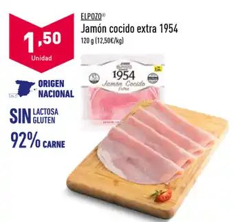 ALDI ElPozo Jamón Cocido extra 1954 120g oferta