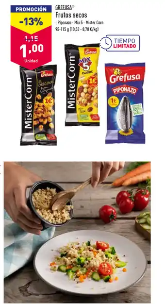 ALDI Grefusa Frutos secos 95-115g oferta