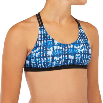 Decathlon Top bikini niña bondi 500 azul oferta